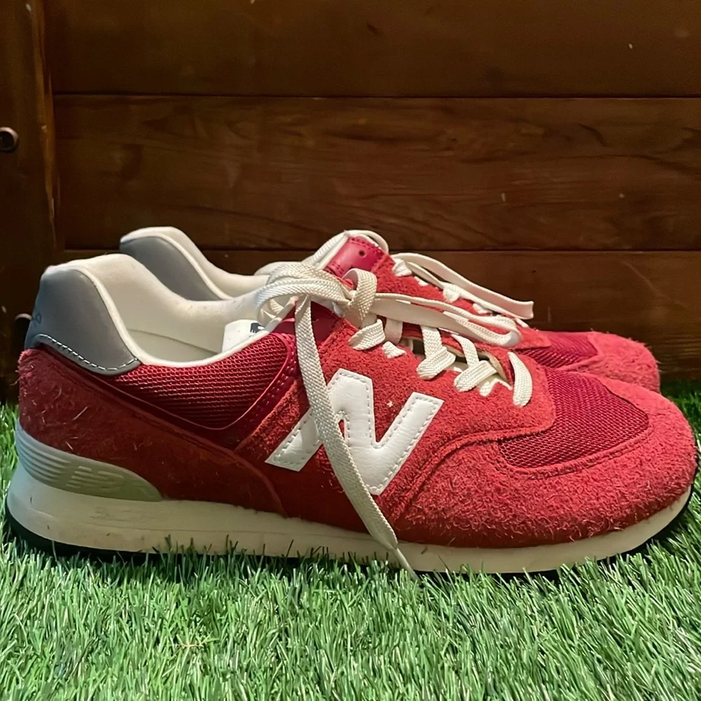 Red new balance tennis 574 size 11 - Picture 1 of 5